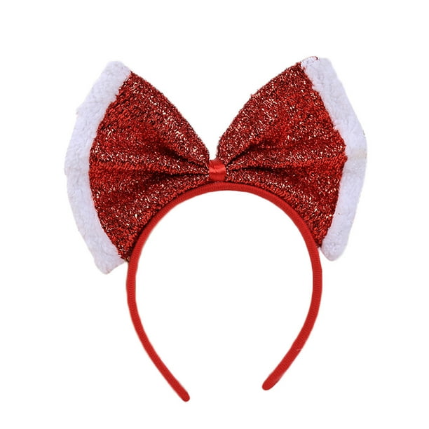 6 Pcs Christmas Headband Santa Hat Xmas Party Decor Hair Band Clasp Head Hoop